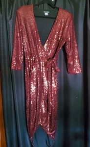 Sequin wrap dress
